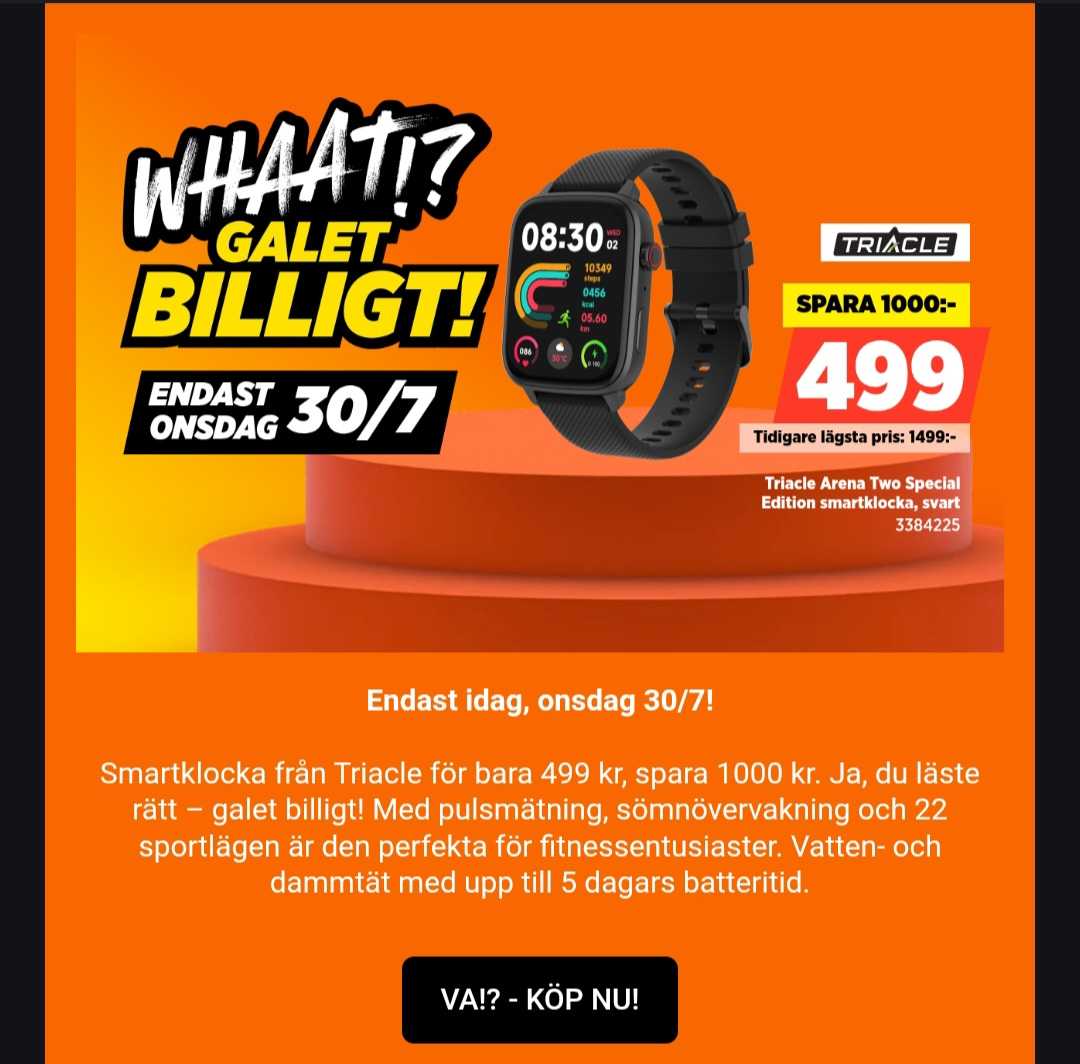 Triacle Arena Special Edition Smartklocka - Svart