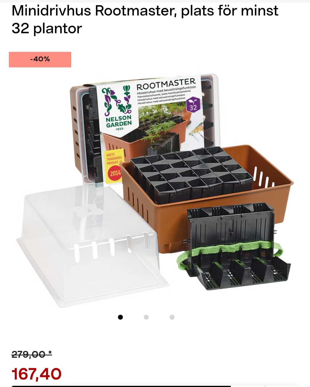 Minidrivhus Rootmaster med plats för 32 Plantor