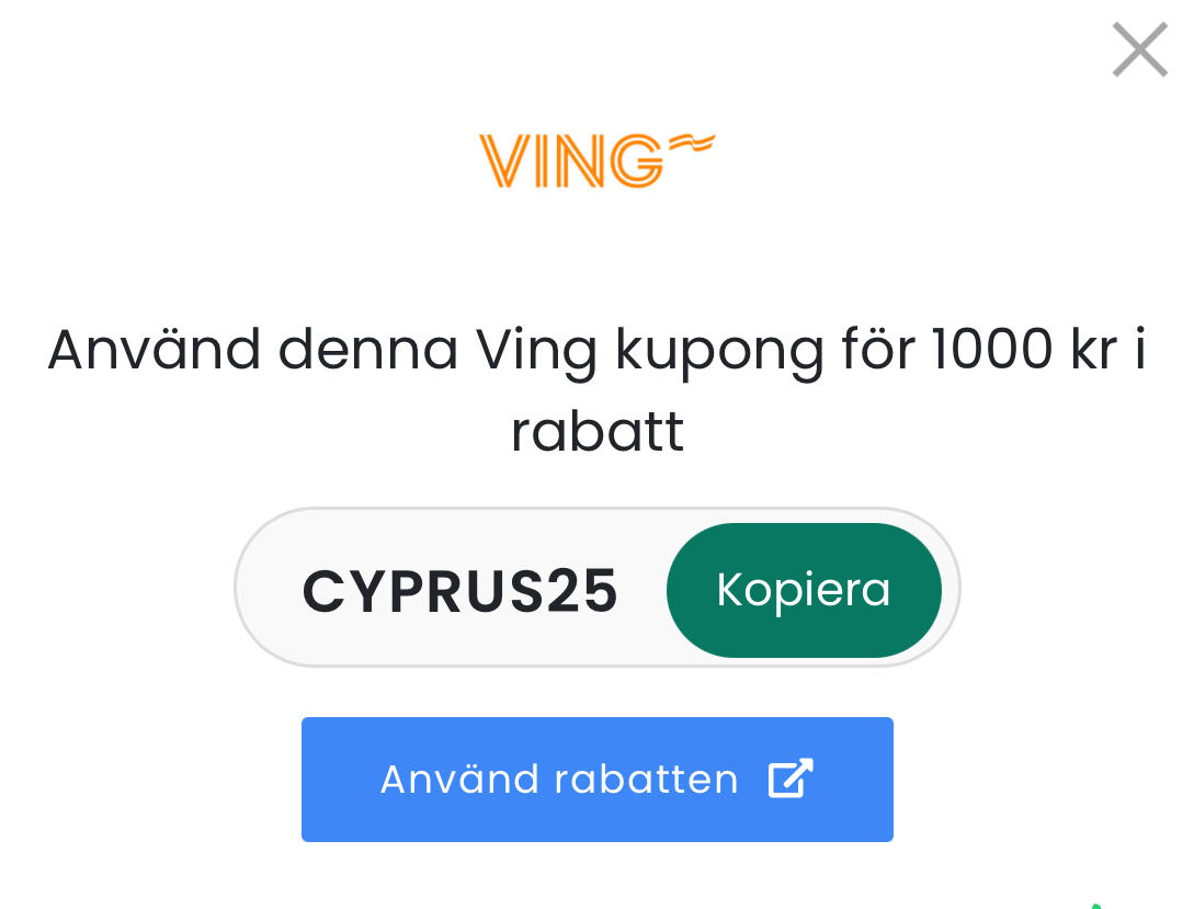 Ving Rabattkod - 200 kr Rabatt Augusti 2025