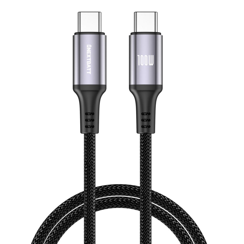 NEXTBATT USB-C 100W 5A Kabel 2m - svart