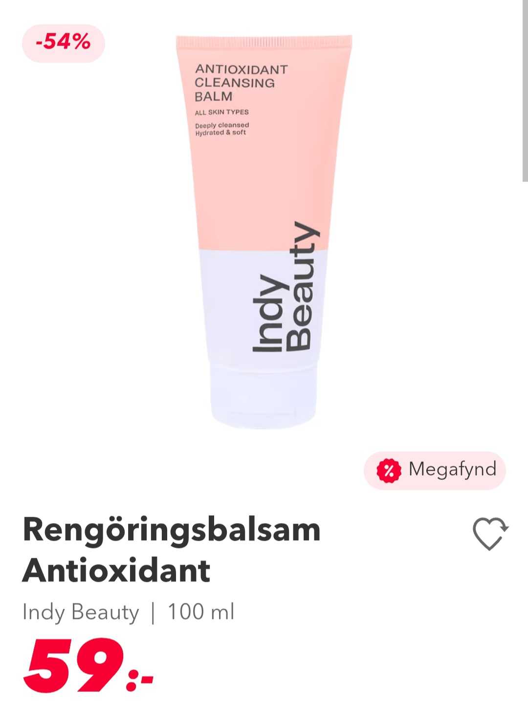Indy Beauty Antioxidant Rengöringsbalsam, 100 ml