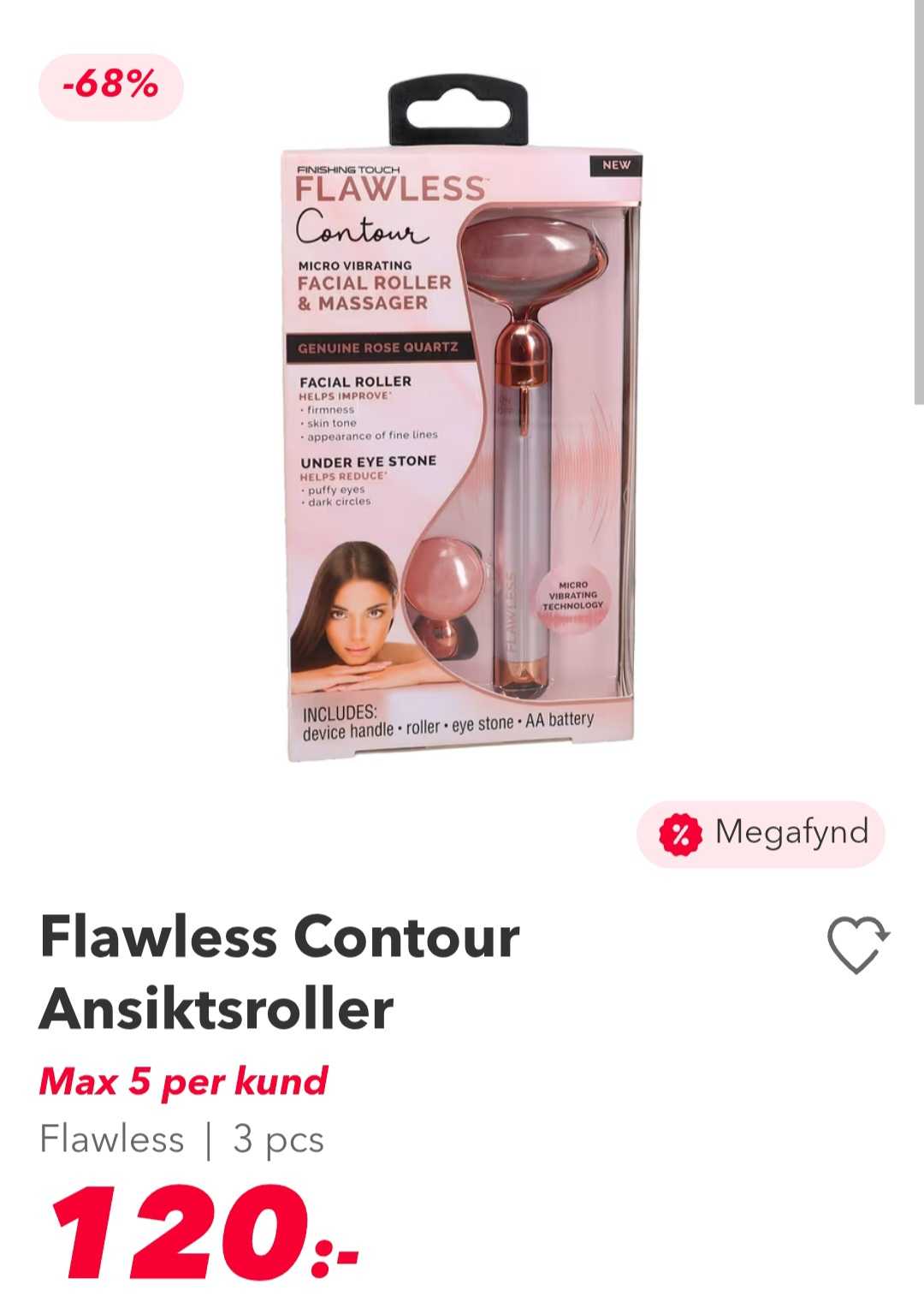Flawless Contour Ansiktsroller 3-pack