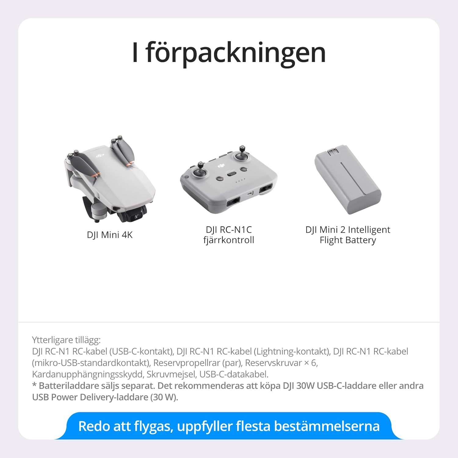 DJI Mini 4K, lätt drönare med 4K UHD-kamera för vuxna