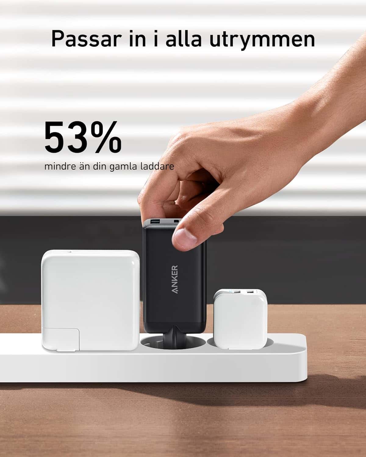 Anker Nano II 65W 3-Port USB-C snabbladdare