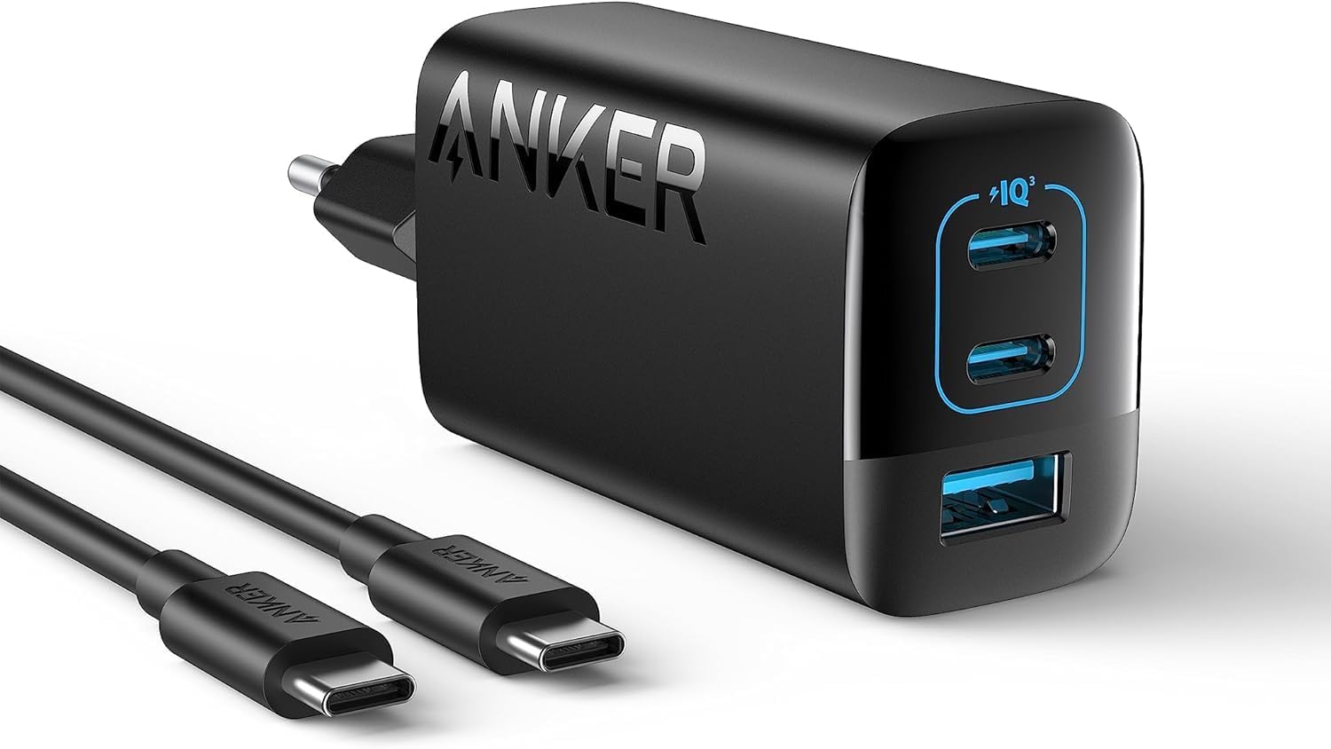 Anker 335 67W PIQ 3.0 snabbladdare med 3 portar