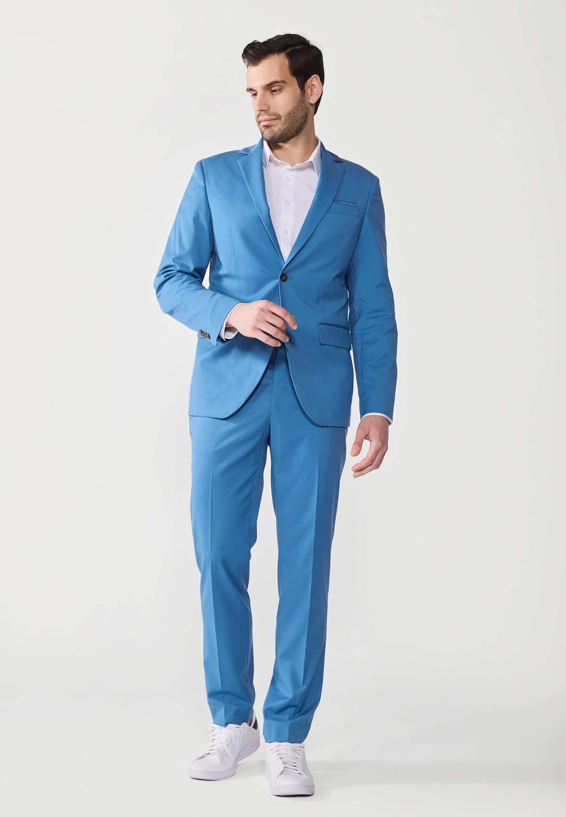 Pier One Basic Summer Suit blå kostymkavaj