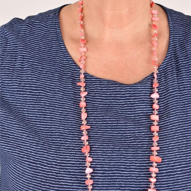 Pärlemor och Glaspärlor Halsband