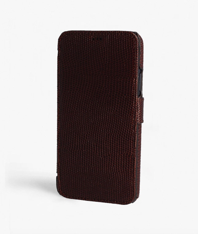 iPhone 11 Pro Max Lizard Brown Wallet Case
