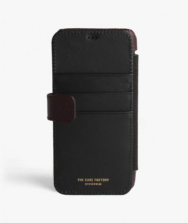 iPhone 11 Pro Max Lizard Brown Wallet Case