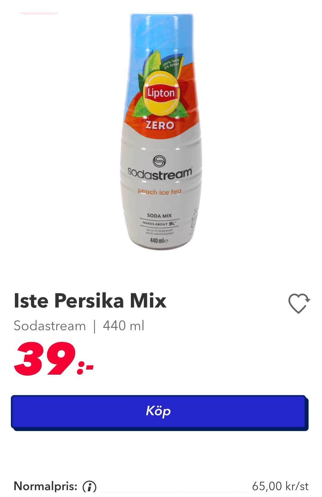 Iste Persika Mix Sodastream 440 ml