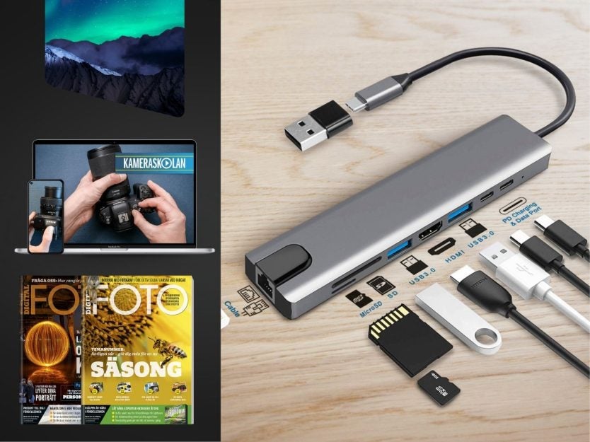 2 Tidningar för 148 kr med USB-hubb