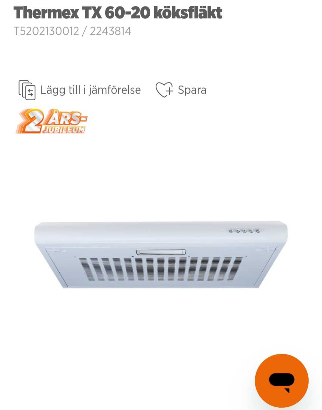 Thermex TX 60-20 Köksfläkt