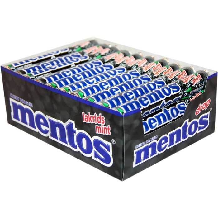 Mentos Licorice Mint Candies 37.5g - 40 Pack