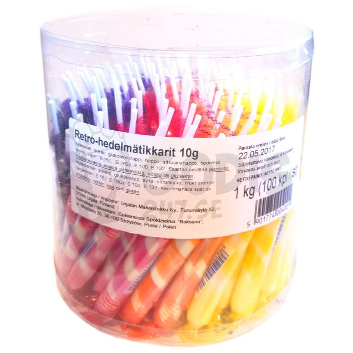 Retro Fruktklubbor, 60-Pack