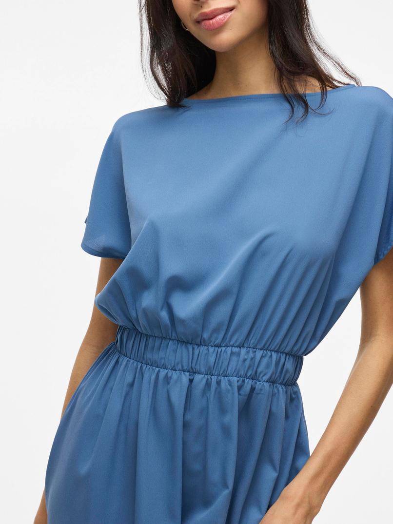 Blå Kortärmad Midiklänning från VILA