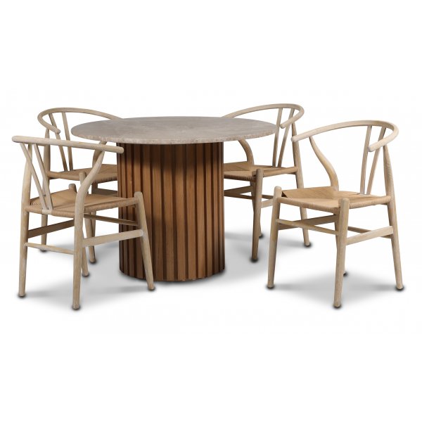 Brandon Whitewash Matstol - 41 % Off