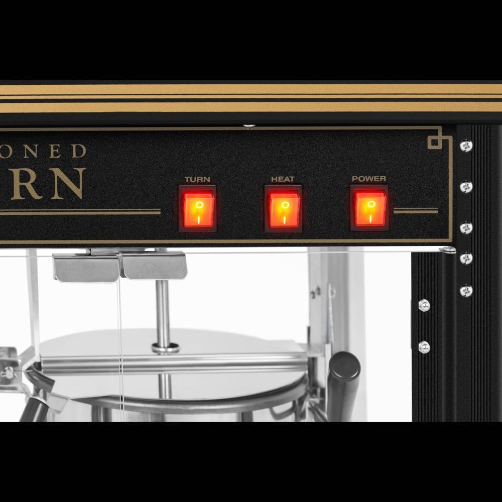 Popcorn Machine in Black and Gold