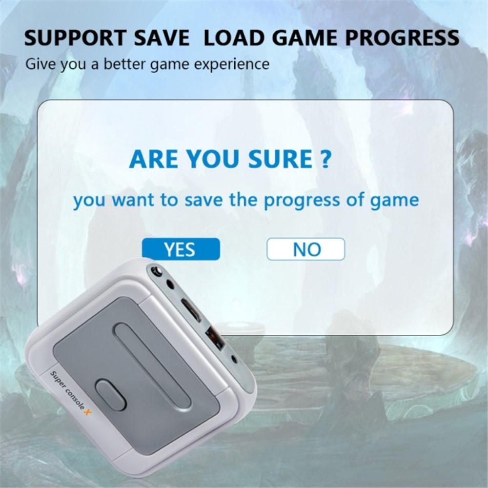 SUPER CONSOLE X Mini Spelkonsol med 2 Kontroller