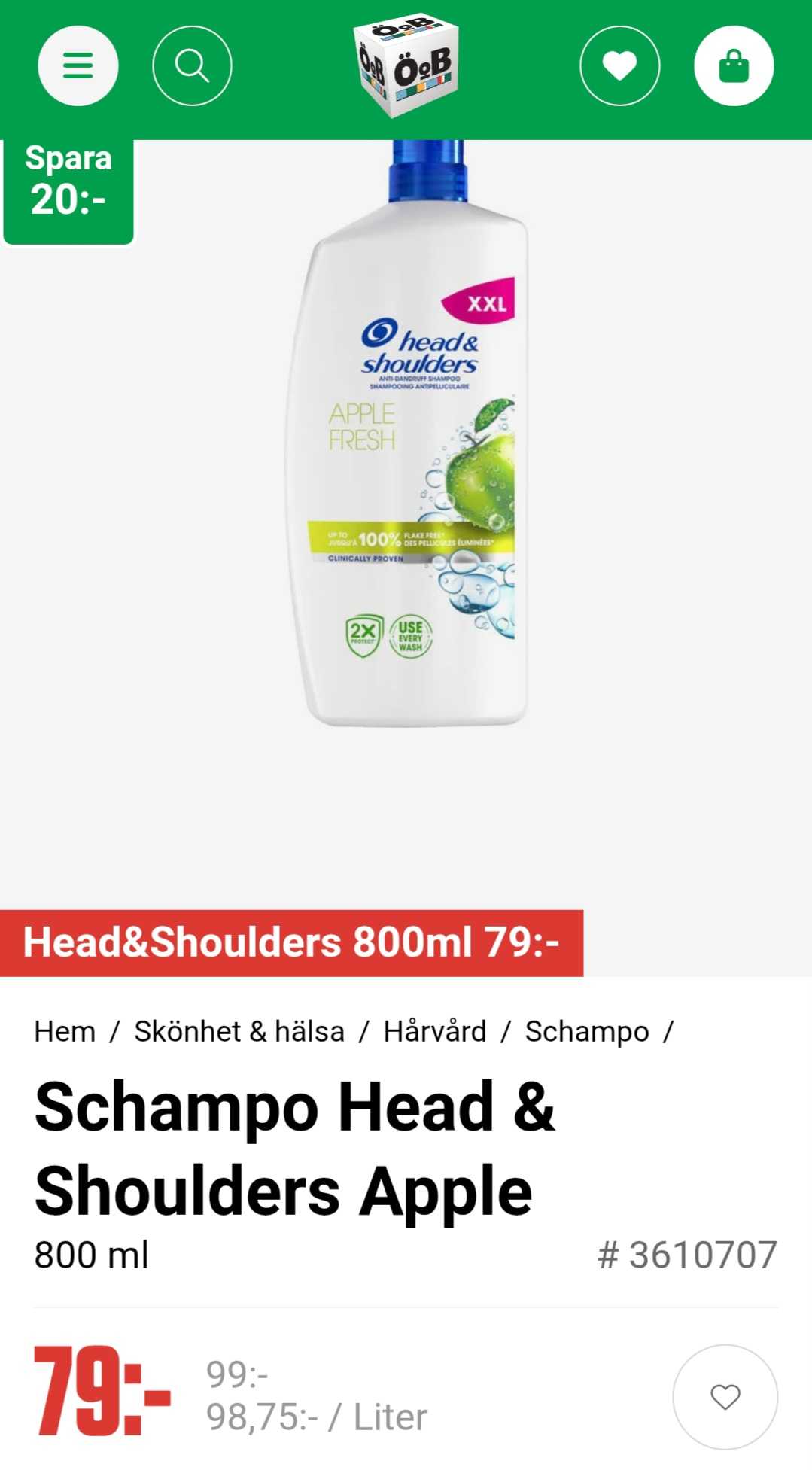 Head & Shoulders Apple Shampoo