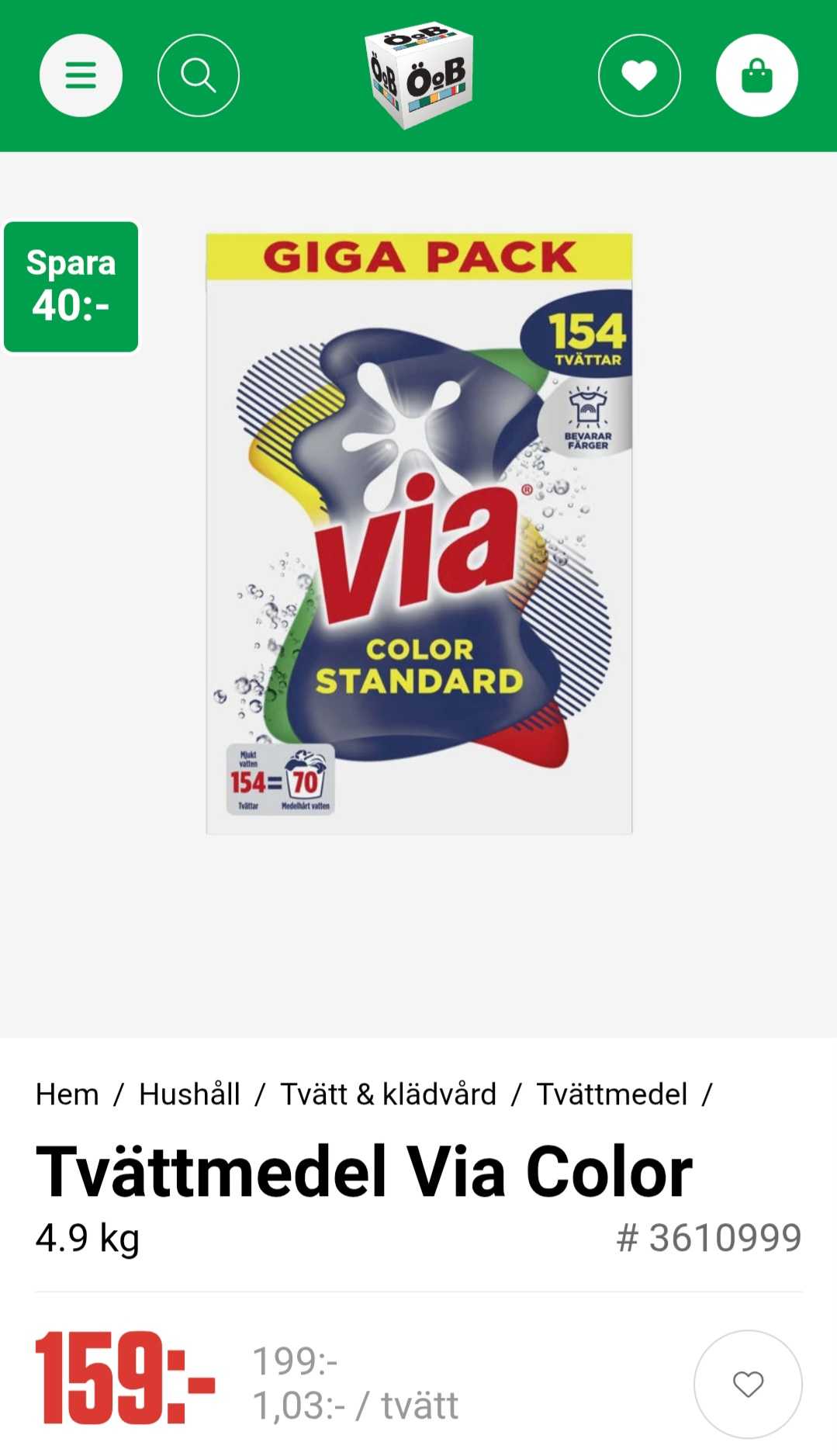 Via Color Tvättmedel - Effektiv Rengöring