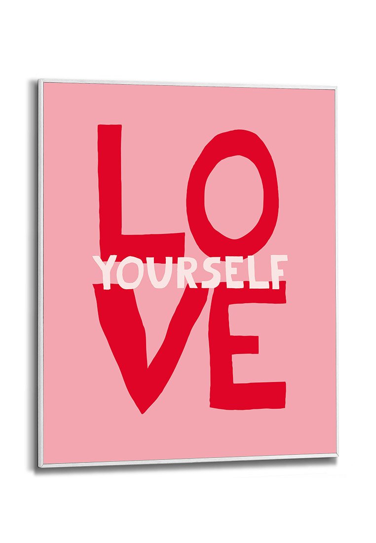 Orange Wallz LOVE fototavla med ram 40 x 50 cm