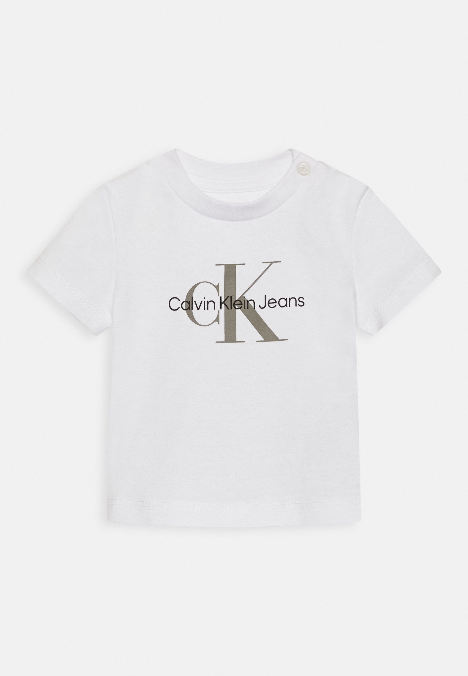 Calvin Klein Jeans Monogram unisex t-shirt med print, vit