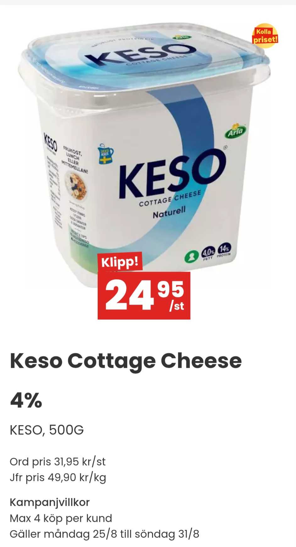 Keso 4% Cottage Cheese