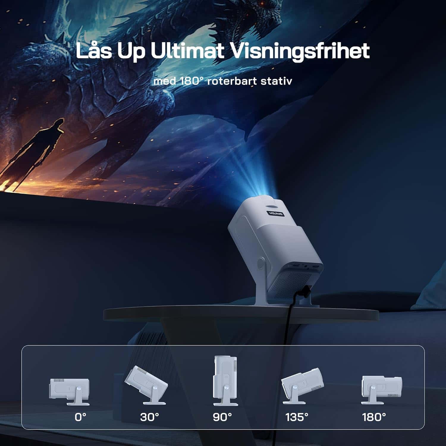 WOLFANG WP03 Full HD Portable Projector