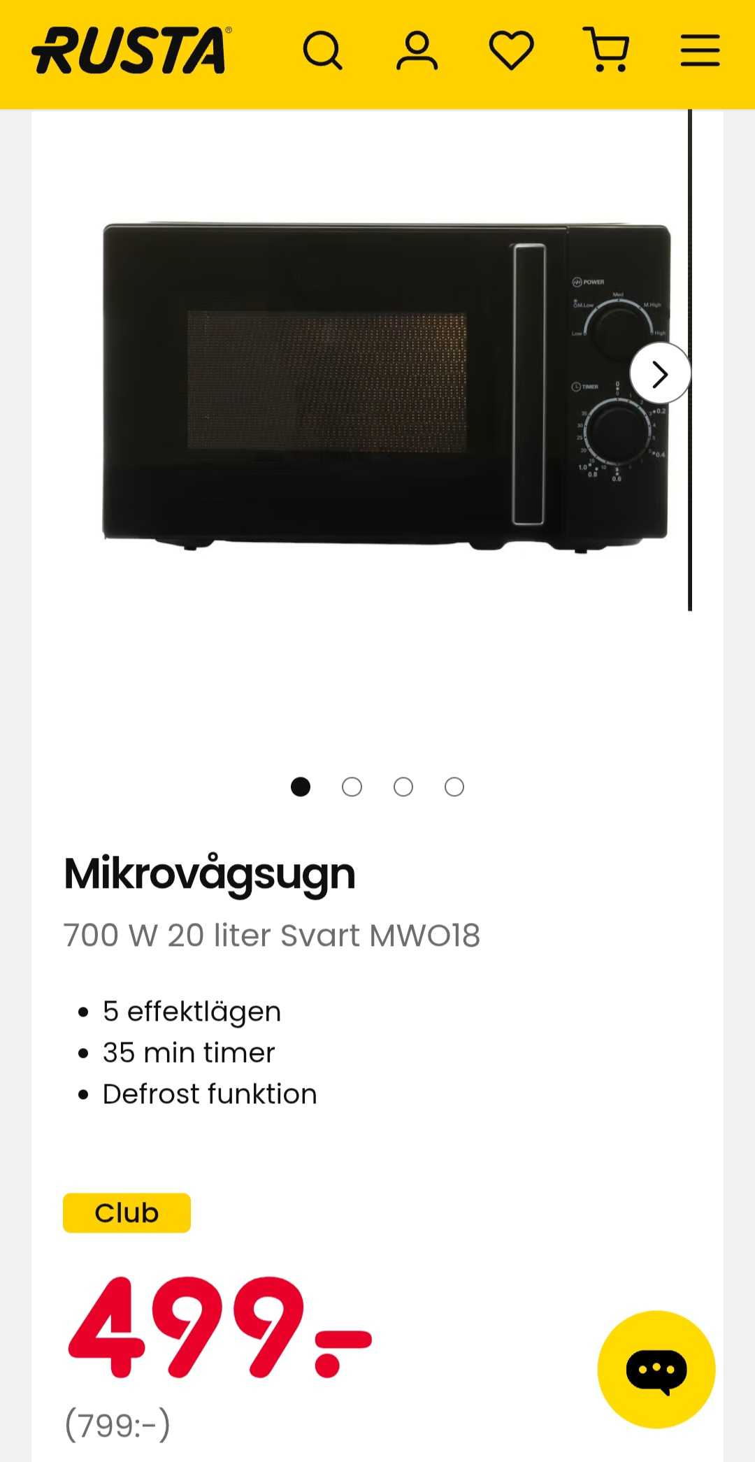 Mikrovågsugn (Clubpris 499:-)