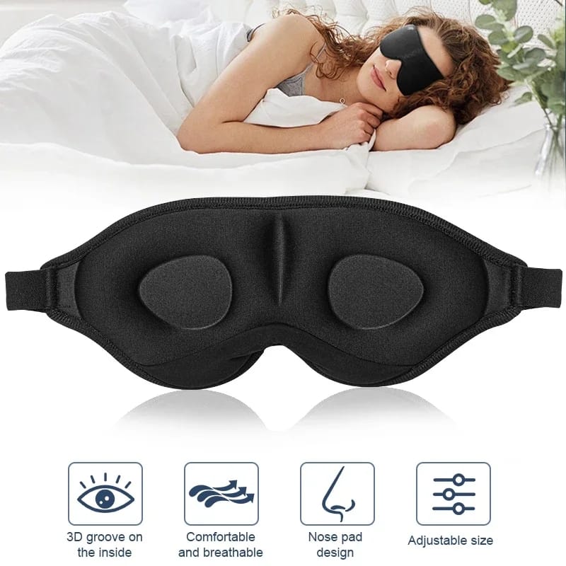 3D Mörkläggande Sovmask med Konturer