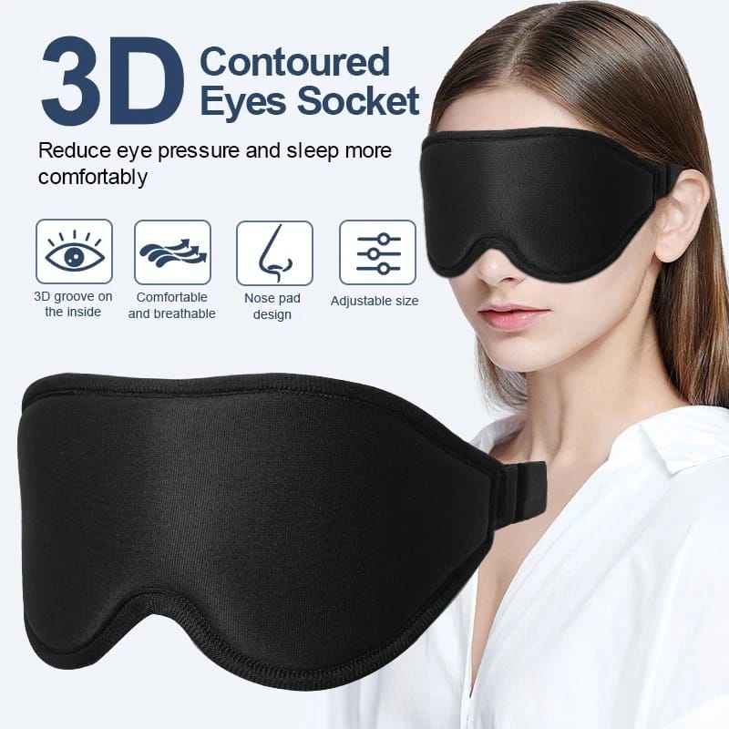 3D Mörkläggande Sovmask med Konturer