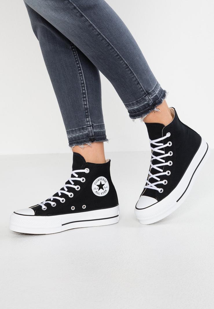 Converse Chuck Taylor Lift höga sneakers svart/vit