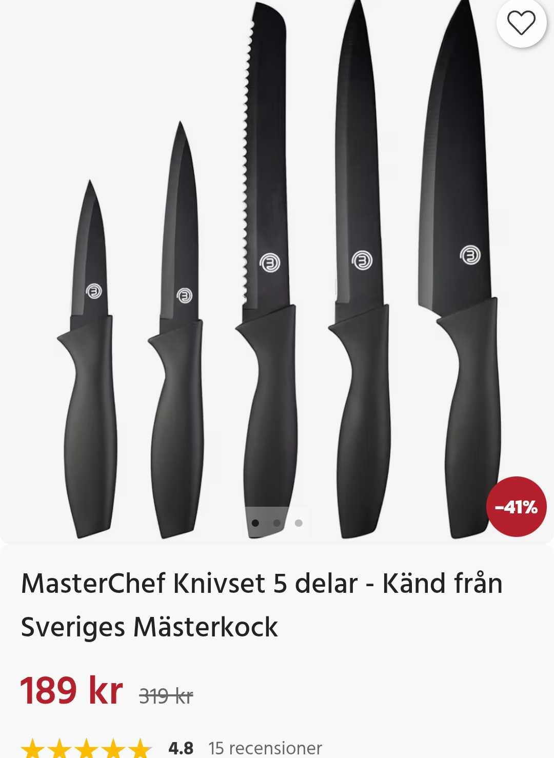 MasterChef knivset 5 delar – Sveriges Mästerkock