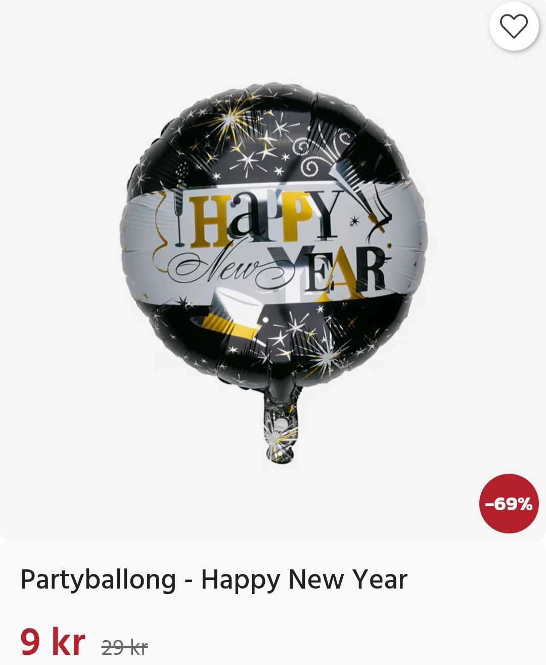 Partyballong med texten Gott Nytt År
