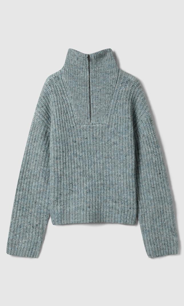 Vailent Gigi stickad half zip-tröja blå dam