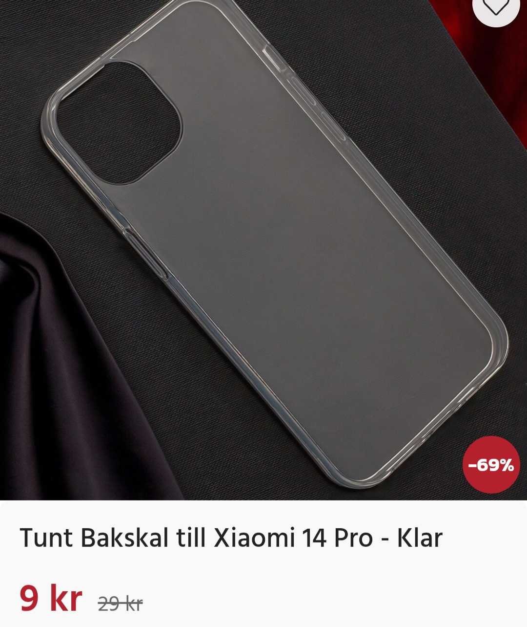 Transparent tunt bakskal för Xiaomi 14 Pro