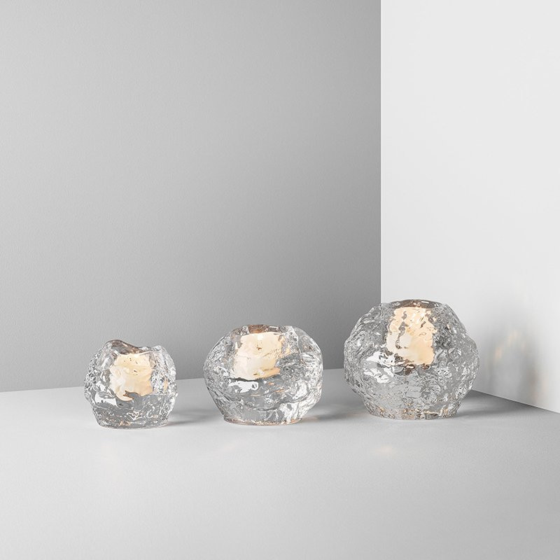 Kosta Boda Snowball ljuslykta 3-pack
