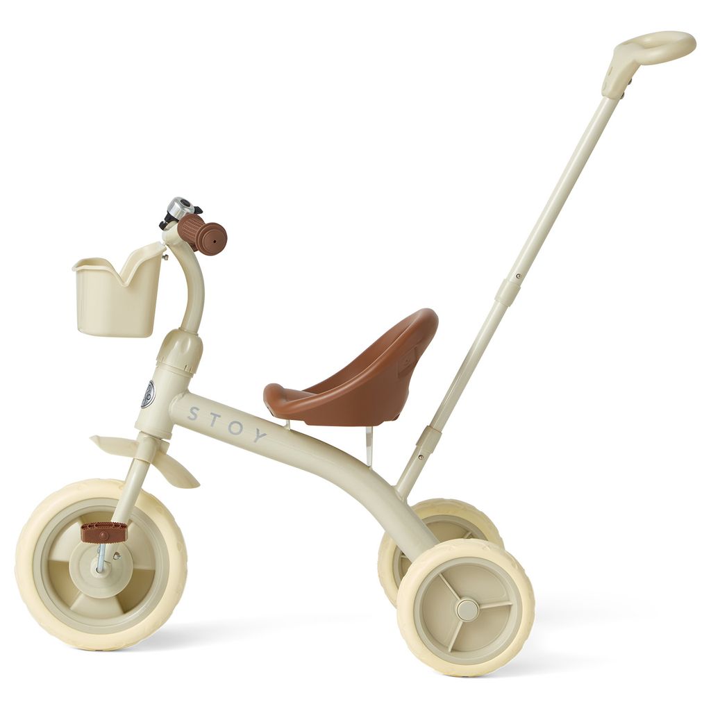 Beige barnhjälm med dekorativa öron