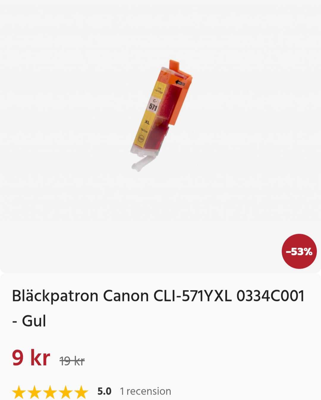 Canon CLI-571YXL Gul Bläckpatron 0334C001