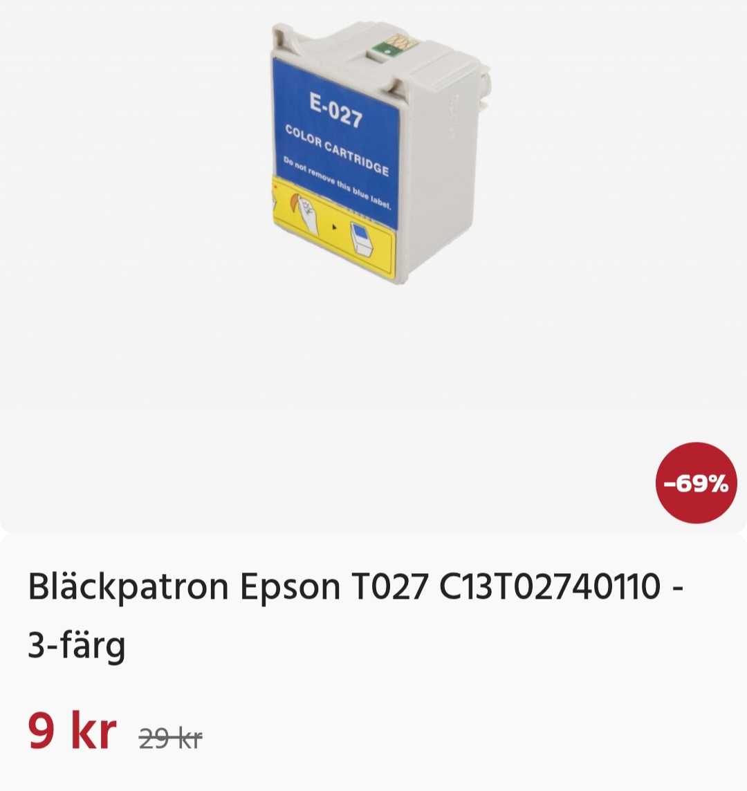 Epson T027 C13T02740110 bläckpatron 3-färg