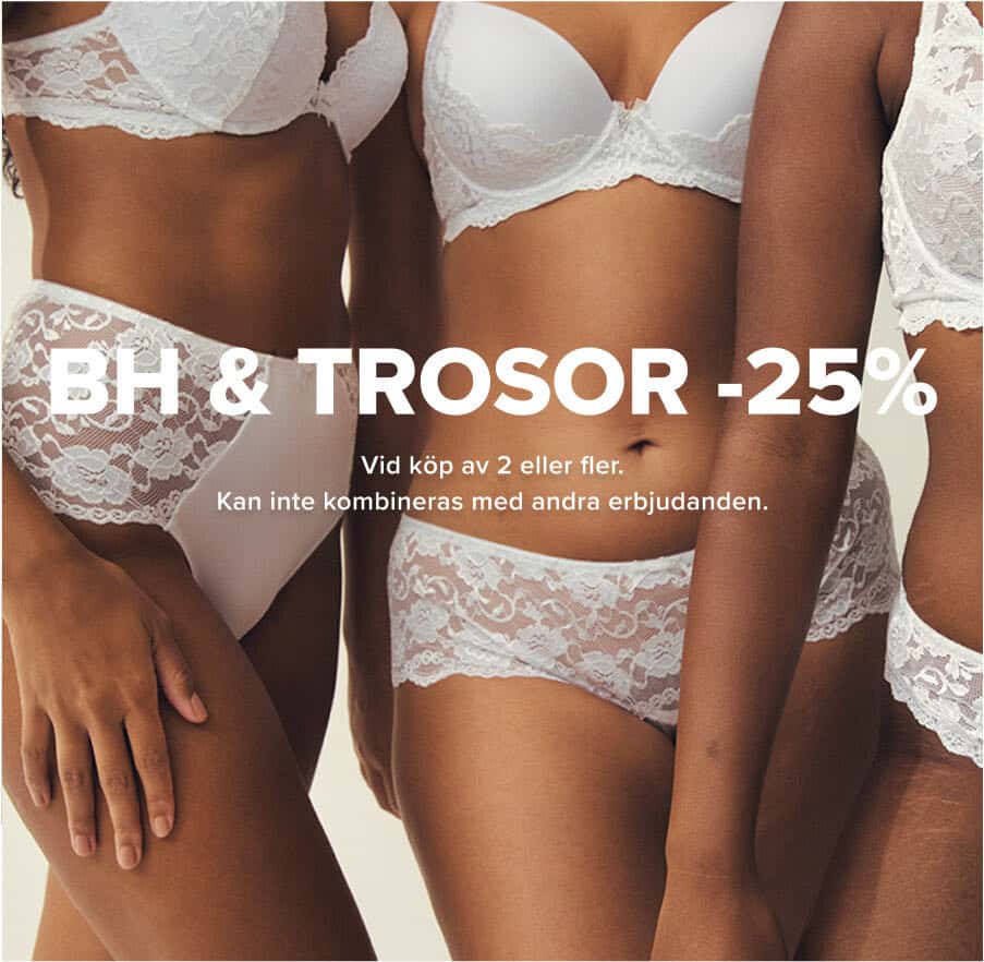 Damunderkläder 25% rabatt 