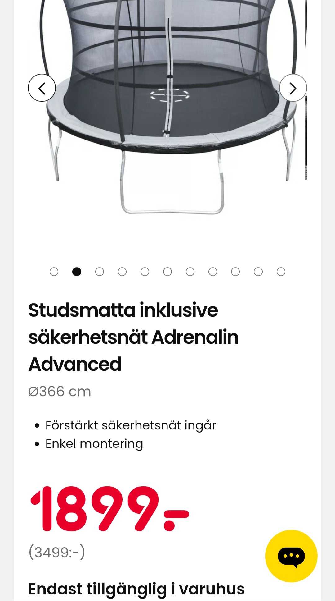 Adrenalin Advanced studsmatta med säkerhetsnät