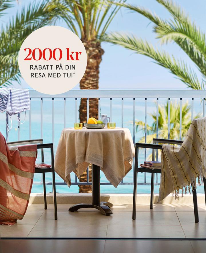 2000kr rabatt hos Tui för Åhlénsmedlemmar