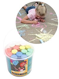 Hink med gatukritor, 15 stora kritor