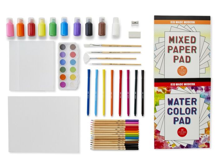 Kid Made Modern kreativset: färgpennor och vattenfärger