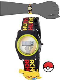 Pokemon LCD barnklocka med 2 smycken