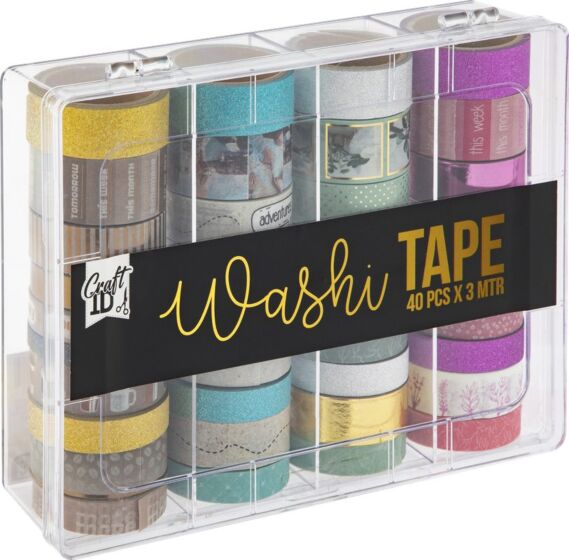 Washi-tejp i låda, 40-pack CR3000/GE