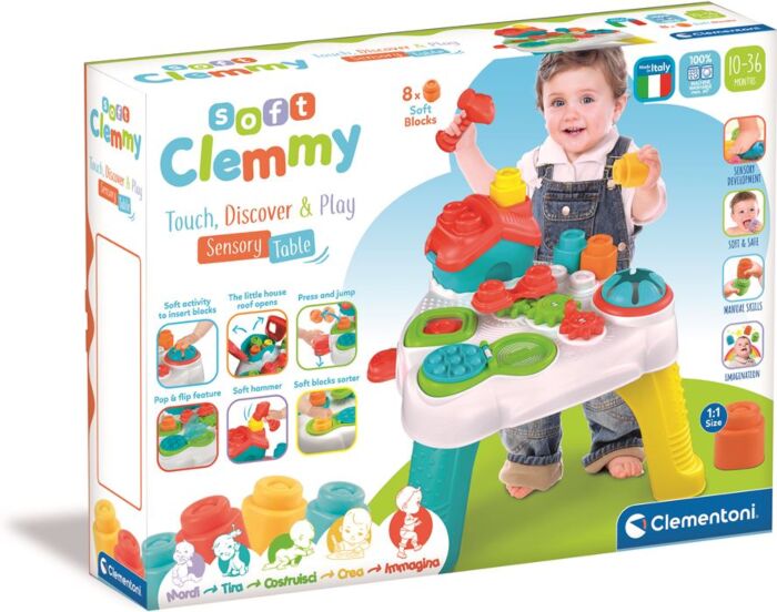 Clementoni Clemmy aktivitetsbord med 8 mjuka klossar