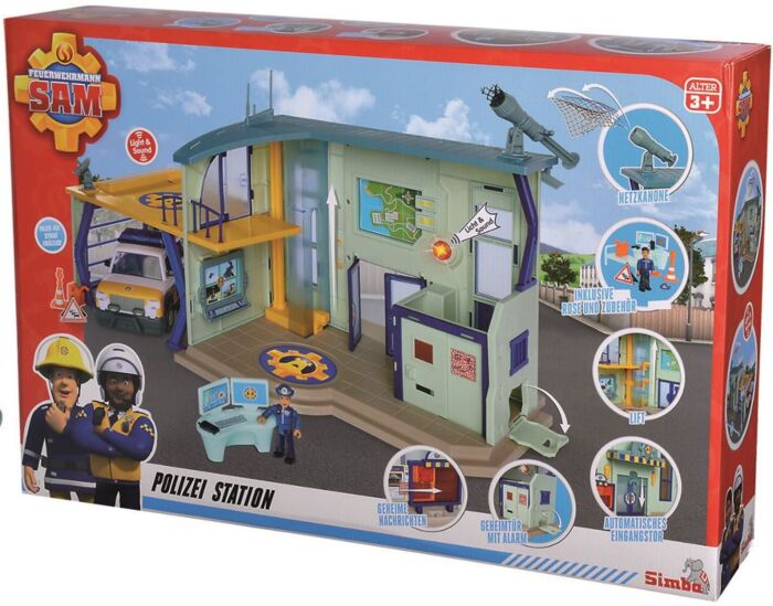 Brandman Sam Polisstation med ljus och ljud