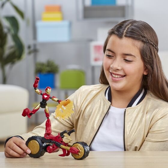 Avengers Bend and Flex Iron Man Motorcykel